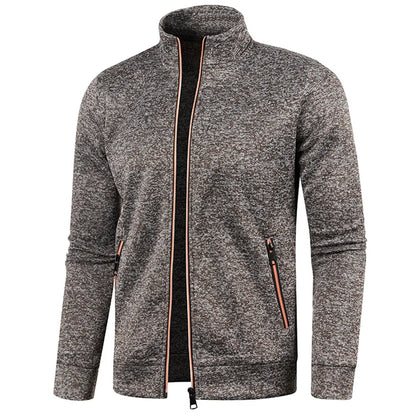 Men Zipper Jackets Standing Collar Sweatshirt Outdoor Streetwear Casual Coat Long Sleeve Coats Men's Clothing M-4XL