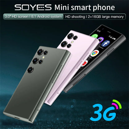 SOYES S23 Mini Smartphones Android 8.1 Dual SIM 3.0'' HD 1000mAh Battery WIFI Bluetooth 3G Small Mobile Phone