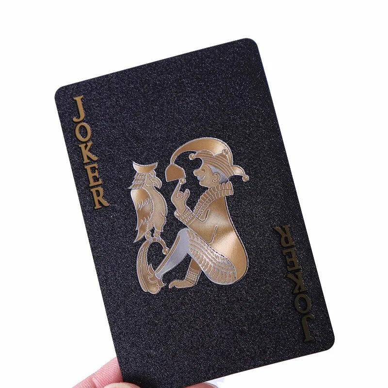 Color Black Gold Playing Card Game Card Group Waterproof Poker Suit Magic Dmagic Package Board Game Gift Collection