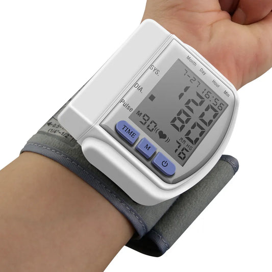 ZOSS  Automatic Sphygmomanometer Wrist Monitor LCD Digital Wrist Blood Pressure Monitor Heart Pulse Measure High  Real-time