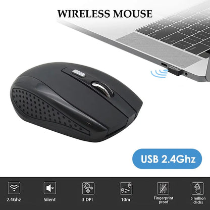 Wireless Mouse Silent Mouse 2.4G Portable Mobile Optical Office Mouse Adjustable DPI Levels for Notebook PC Laptop MacBook