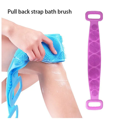Body Sponge Silicone Brushes Bath Towels Scrubber Rubbing Back Peeling Massage Shower Belt Extended Skin Clean Brushes
