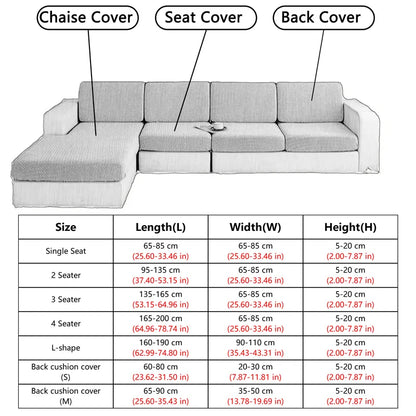 Waterproof jacquard sofa cover, high elasticity, anti dirt sofa cushion cover, anti cat scratch sofa cover